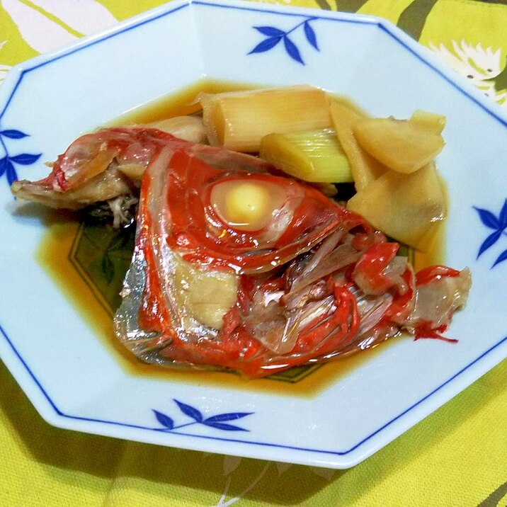 金目鯛・新生姜・葱の煮物